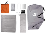 Camping Tent with Roof Grey and Orange 275 x 215 x 125 cm 42028634