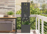 Garden Privacy Screen Black 32 x 32 x 150 cm Cold-rolled steel 876420