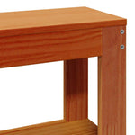 Bed Frame with Headboard Wax Brown 135x190 cm Double Solid Wood Pine 3306359