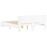 Bed Frame with Headboard White 152 x 203 cm Engineered Wood 3402864