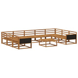 Outdoor Sofa Set 10 pcs Natural Solid Acacia Wood 3382892