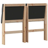 Upholstered Headboard Light Grey 120 cm Solid Pine Wood 879349