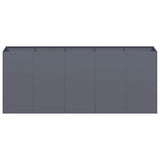Planter Anthracite 200x40x80 cm Cold-rolled Steel 860726