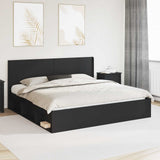 Headboard Black Engineered Wood 889556