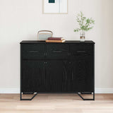 Sideboard with Drawer Black Oak 97 x 32.5 x 74.5 cm 868778