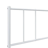 Metal Bed Frame without Mattress with Footboard White 80x200cm 352538