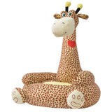 Plush Children's Chair Giraffe Brown 80160
