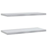 Wall Shelves 2 pcs 75x30 cm Silver Stainless Steel 30282