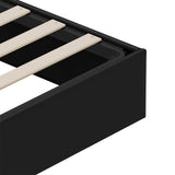 Ottoman Bed Frame Black King Size Faux Leather 3403066