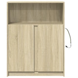 Sideboard with LED Sonoma Oak 77x34x100 cm Engineered Wood 852147