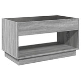 Coffee Table with Infinity LED Grey Sonoma 90x50x50 cm 847670