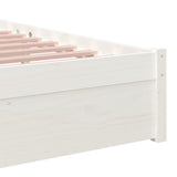 Bed Frame without Mattress White Solid Wood 90x200 cm 814935