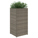 Garden Planter Grey 30x30x60 cm Poly Rattan 366412