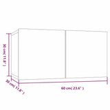 TV Cabinet Set 2 pcs Brown 60 x 30 x 30 cm Engineered Wood 815868