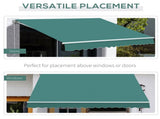 Manual Retractable Awning, 3.5x2.5 m-Green T3398P310343