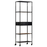 Book Cabinet 60x35x180 cm Rough Mango Wood & Iron 323735