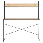 ZNTS Computer Desk Black and Oak 120x60x138 cm 20256