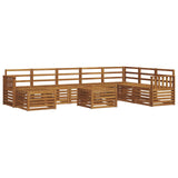 Outdoor Sofa Set 9 pcs Natural Solid Acacia Wood 3375319