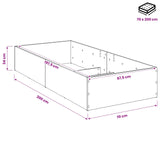 Bed Surround for Adjustable Bed Base Concrete Grey 70 x 200 cm 8021810