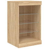Sideboard with LED Lights Sonoma Oak 41x37x67 cm 836723