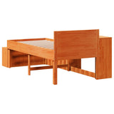 Bed Frame without Mattress Wax Brown 75x190 cm Small Single Solid Wood Pine 3309754