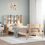 ZNTS Bookcase Bed without Mattress 100x200 cm Solid Wood Pine 3321804