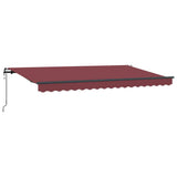 Retractable Awning Burgundy 400 x 200 cm Fabric 3329816