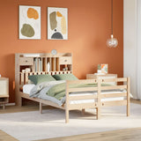 Bookcase Bed without Mattress 135x190 cm Doouble Solid Wood Pine 3321928