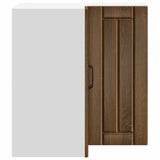 Kitchen Wall Corner Cabinet "Lucca" Brown Oak Engineered Wood 853864