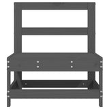 Garden Middle Sofas 2 pcs Grey Solid Wood Pine 825515