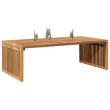 Garden Side Table Brown 110 x 55 x 35.5 cm Solid Teak Wood 42006356
