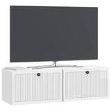 Wall-Mounted TV Cabinet High Gloss White 98 x 31 x 30 cm 898049