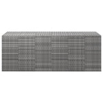 Garden Cushion Box PE Rattan 291x100.5x104 cm Grey 317237