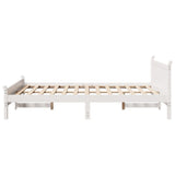 Bed Frame without Mattress White 160x200 cm Solid Wood Pine 855586