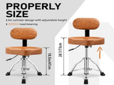 Drum Throne with Backrest, Hydraulic Drum Stool Adjustable Height, Heavy Duty Hydraulic Drum Seat 92668985