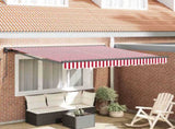 Awning Frame Red and White 300 x 250 cm 3329995