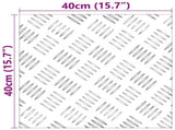 Stair Tread Square 4 pcs Silver 40 x 40 cm Aluminium 4104318