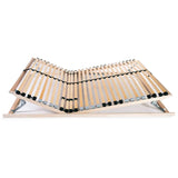 Slatted Bed Base without Mattress with 28 Slats 7 Zones 120x200 cm 246459