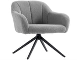 360 Degree Swivel Accent Chair, Teddy Fleece Armchair, Grey T3398P550263