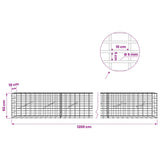 Gabion with 5 mm Wire and 5x10 cm Mesh 1200x10x50 cm 3464442