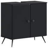 2 Piece Bathroom Cabinet Set BREDA Black Engineered Wood 3418045