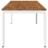 Garden Dinner Table Natural and White 147 x 88.5 x 75 cm 901323