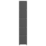 15-Cube Display Shelf with Boxes Grey 103x30x175.5 cm Fabric 322621