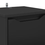 Bathroom Cabinet Black 30.5 x 30 x 101 cm Engineered Wood 888738