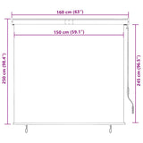 Outdoor Roller Blind 160x250 cm White and Orange 145975