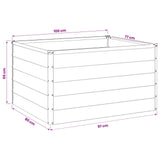 Raised Garden Bed Natural 100 x 80 x 55 cm cold-rolled steel 8006384