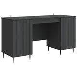 Desk with Shelf Black 142.5 x 50 x 75 cm Engineered Wood 3414586