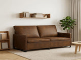 2 Seater Sofa Brown 150 x 81 x 82 cm Faux Suede Fabric 42040995