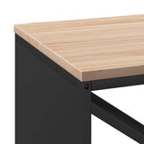 Firewood Rack with Wooden Top Black 100.5x35.5x40 cm 864255