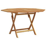Garden Dining Set Folding 5 pcs Brown Solid Teak wood 3385972